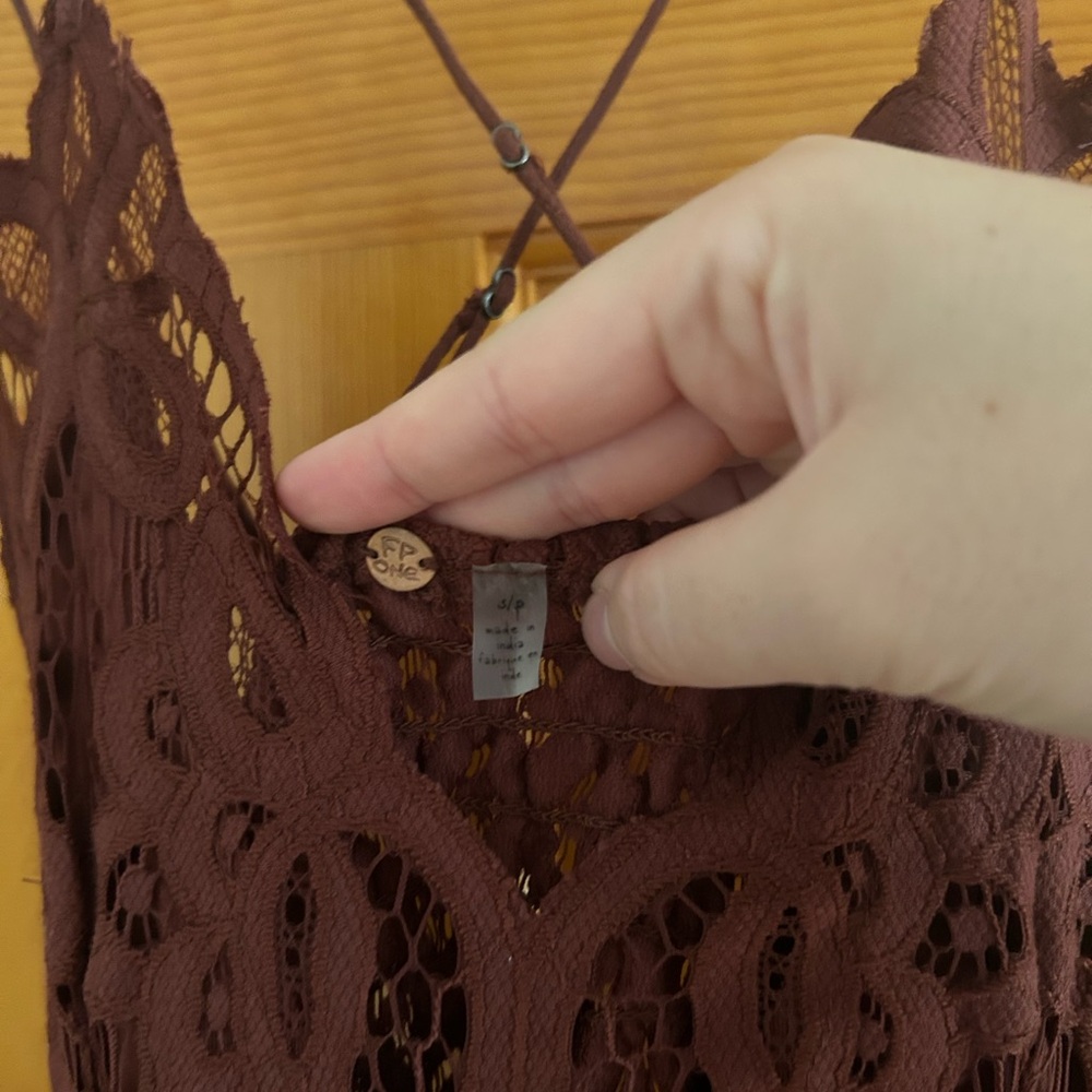 Free People Adella Dress in Mocha Brown - Picture 2 of 4